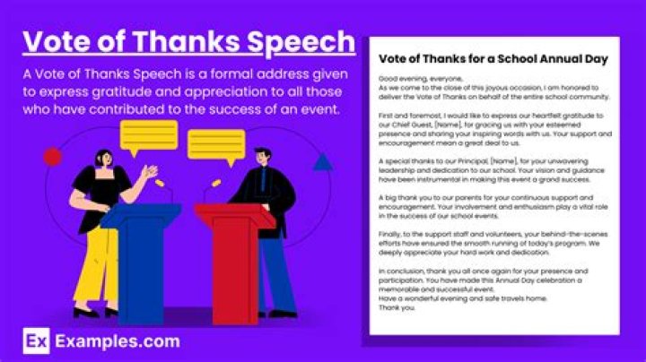 How do you give a teacher a vote of thanks?