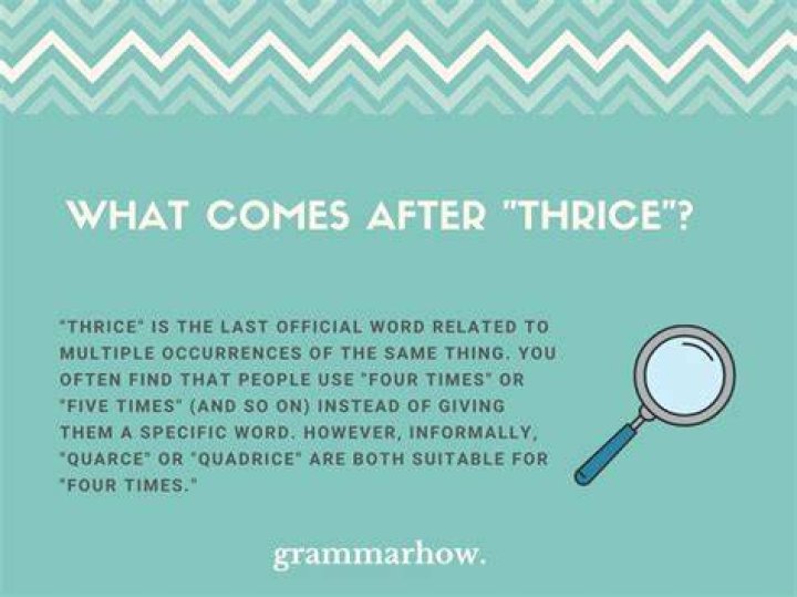How do you use the word thrice?