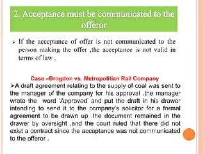 What are the rules relating to acceptance?